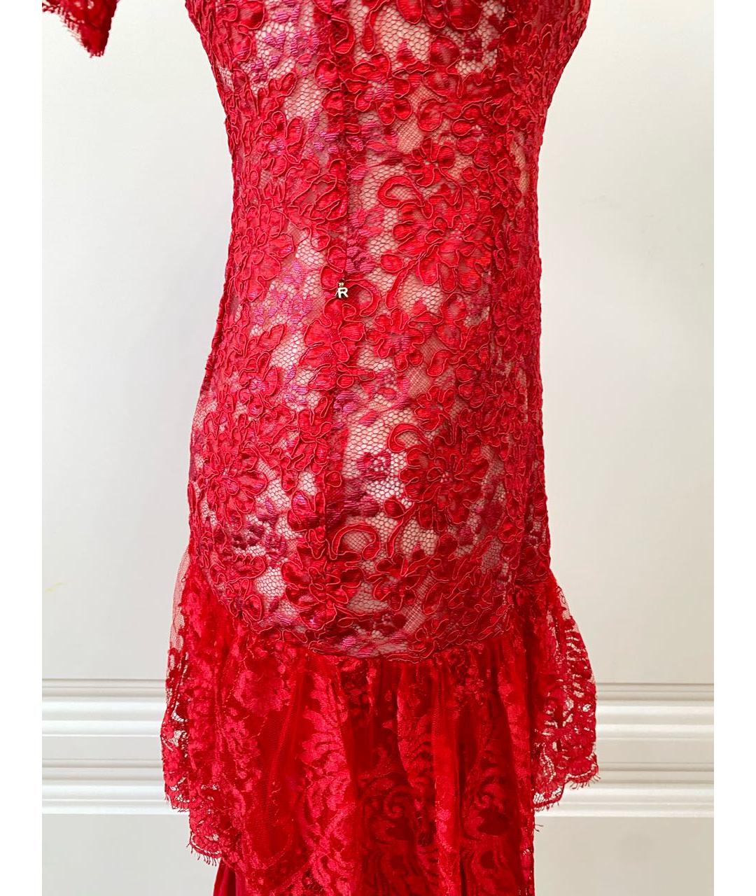 ALESSANDRA RICH Красное полиамидовое коктейльное платье, фото 2