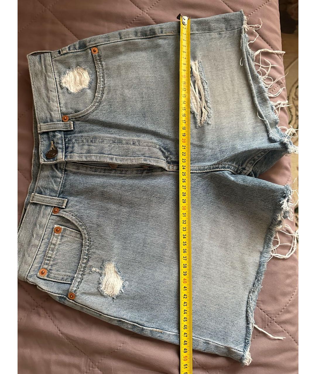 GUCCI Голубые деним шорты, фото 5