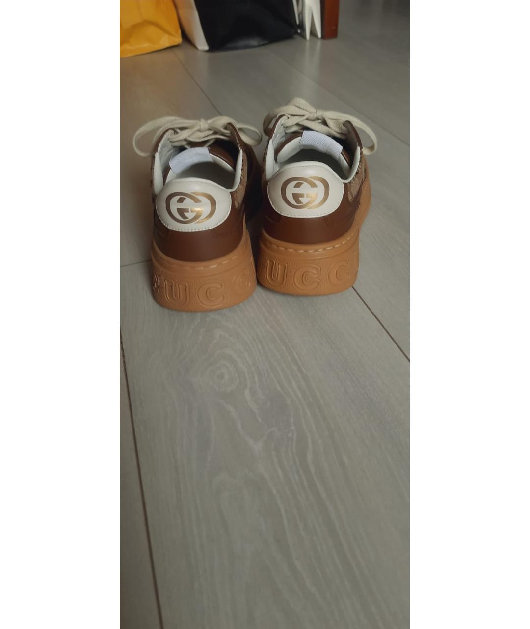 GUCCI Коричневые кроссовки, фото 4