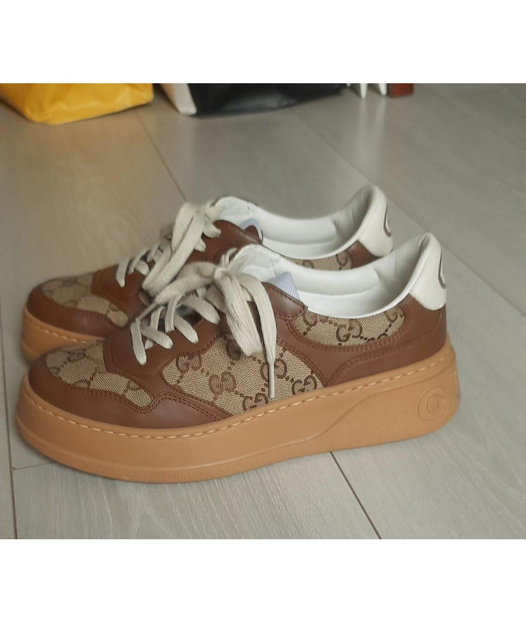 GUCCI Коричневые кроссовки, фото 6