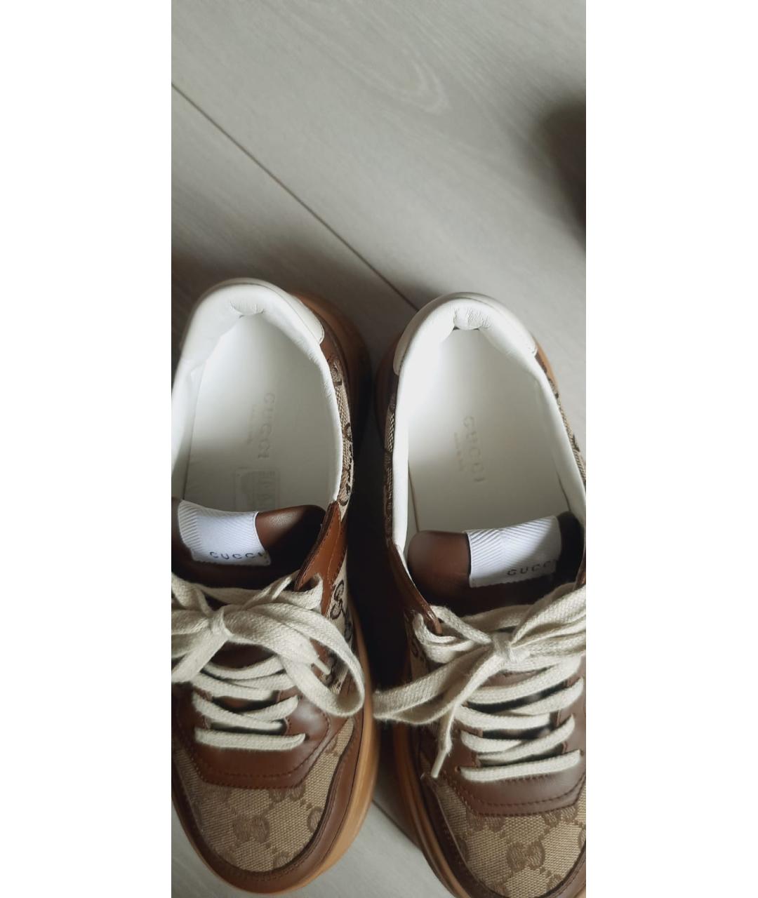 GUCCI Коричневые кроссовки, фото 3