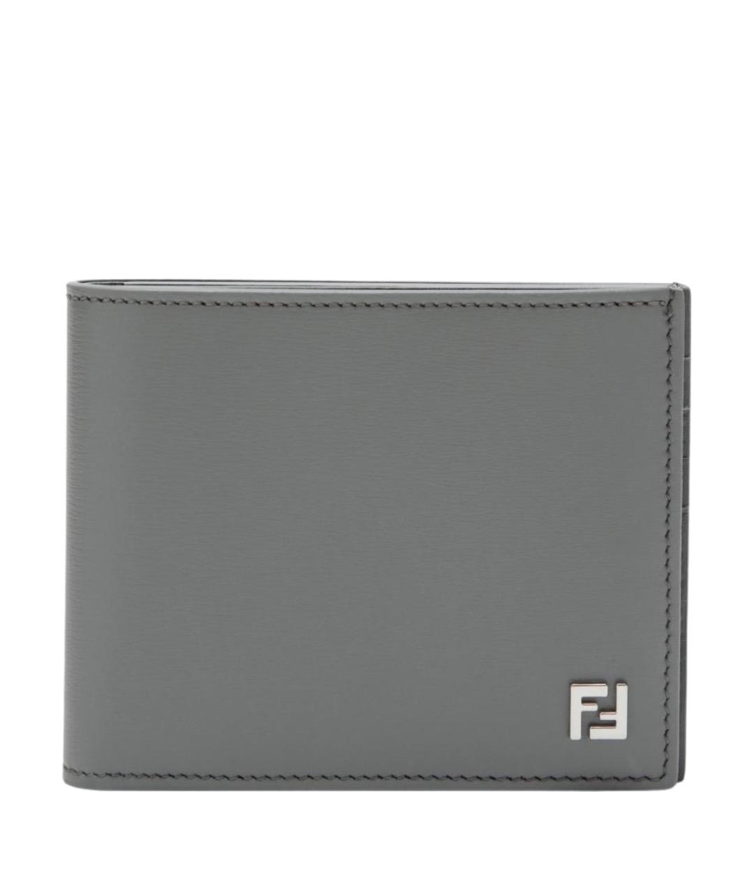 FENDI Серый кожаный кошелек, фото 1