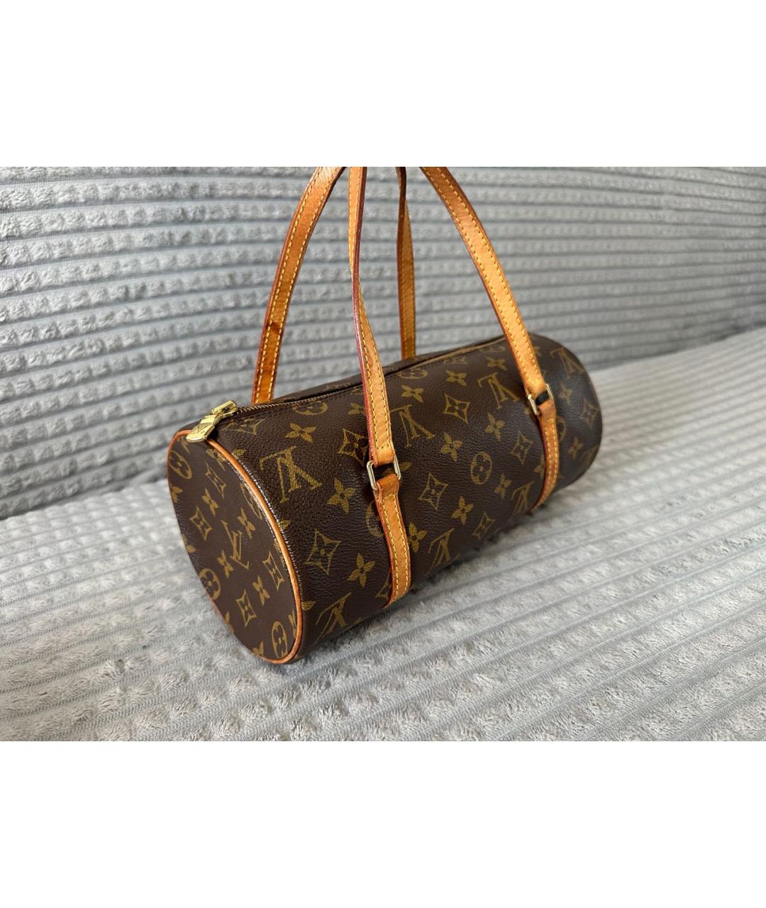 LOUIS VUITTON Коричневая сумка с короткими ручками, фото 2