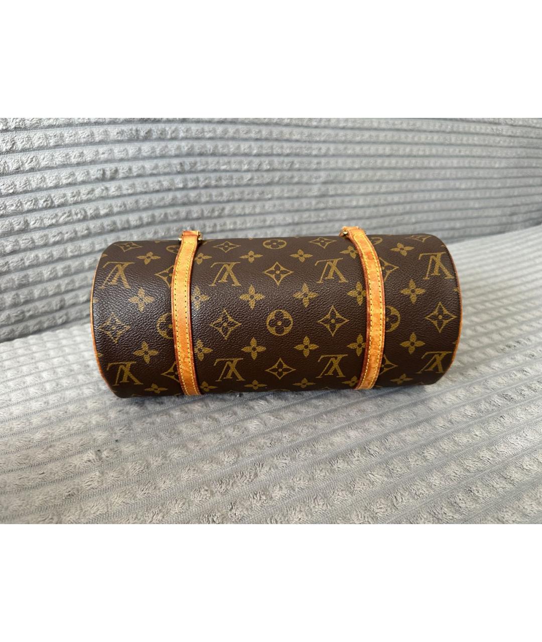 LOUIS VUITTON Коричневая сумка с короткими ручками, фото 4