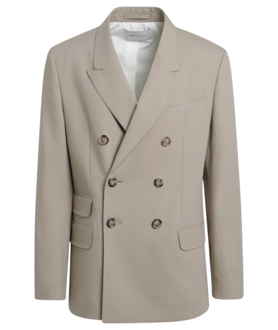 Ami Paris Бежевый шерстяной пиджак, фото 1