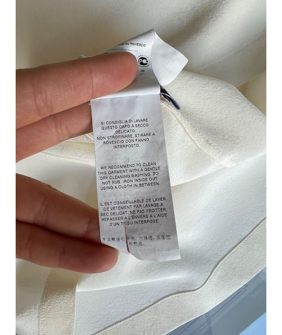 DOLCE&GABBANA Белая шелковая майка, фото 4