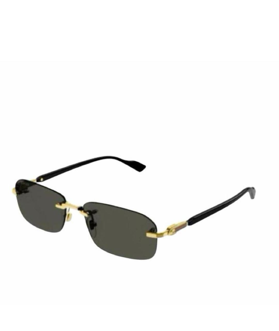 GUCCI Черные металлические солнцезащитные очки, фото 5