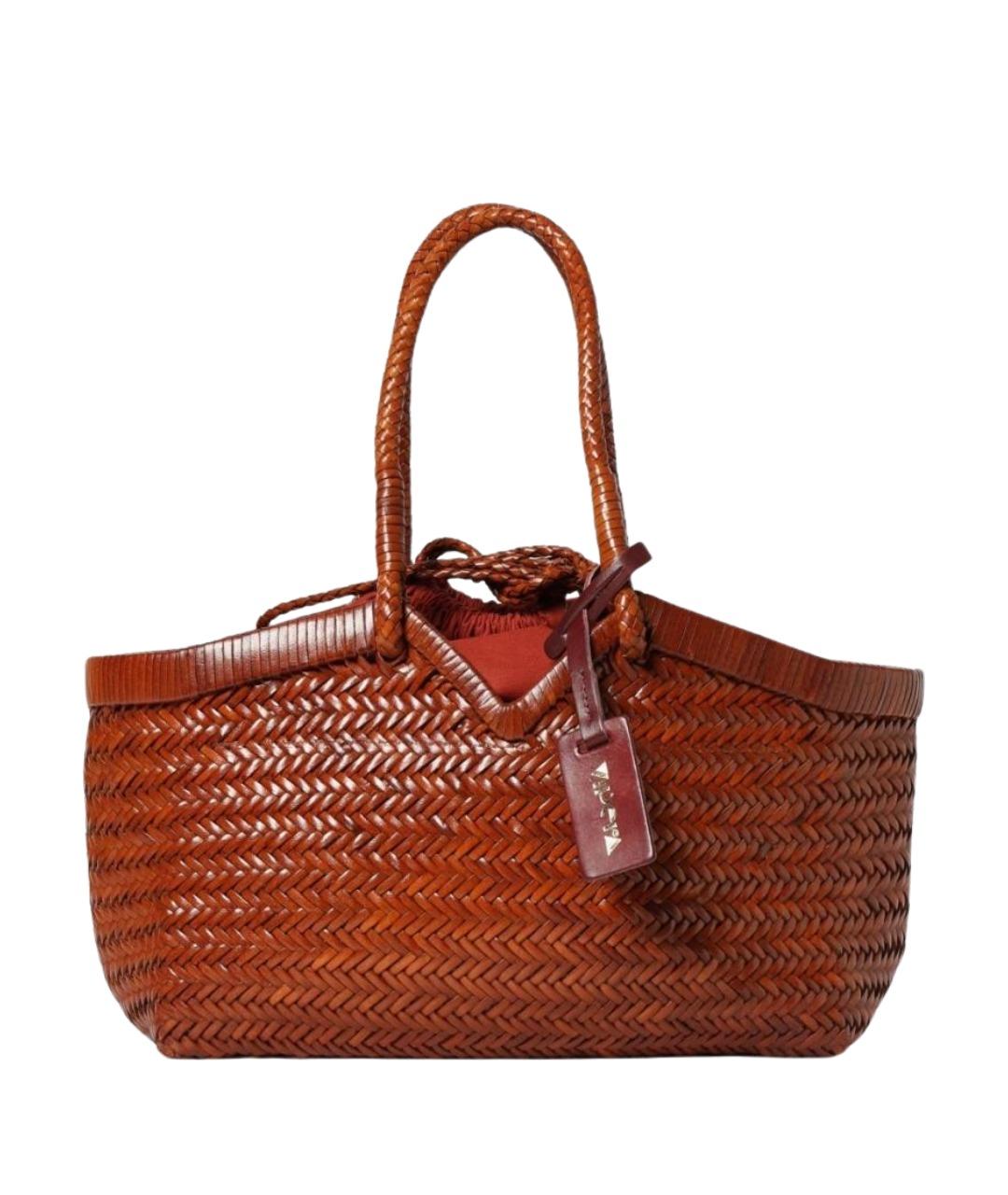 VIPERA Коричневая пелетеная сумка тоут, фото 1