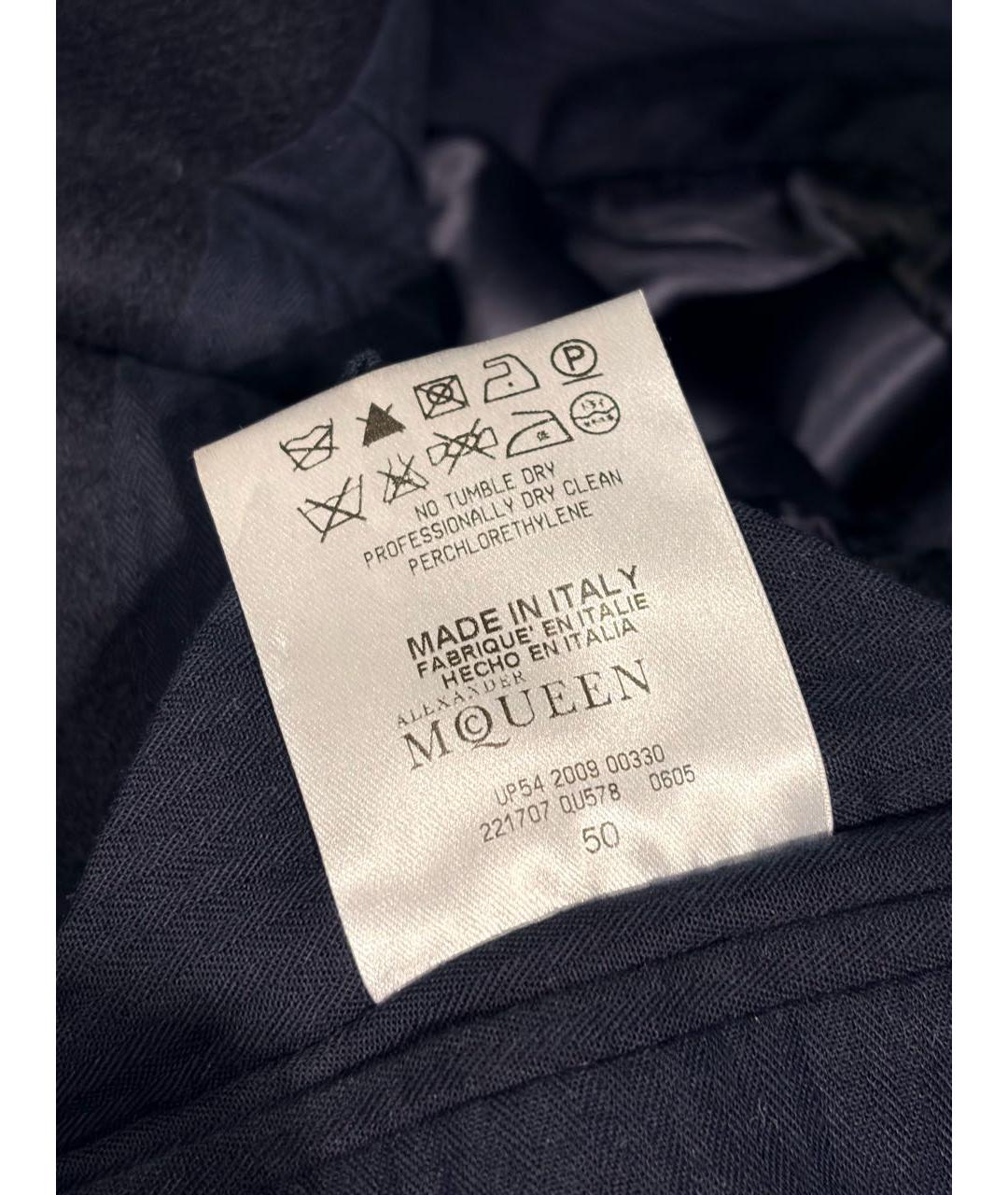 ALEXANDER MCQUEEN Темно-синее пальто, фото 3