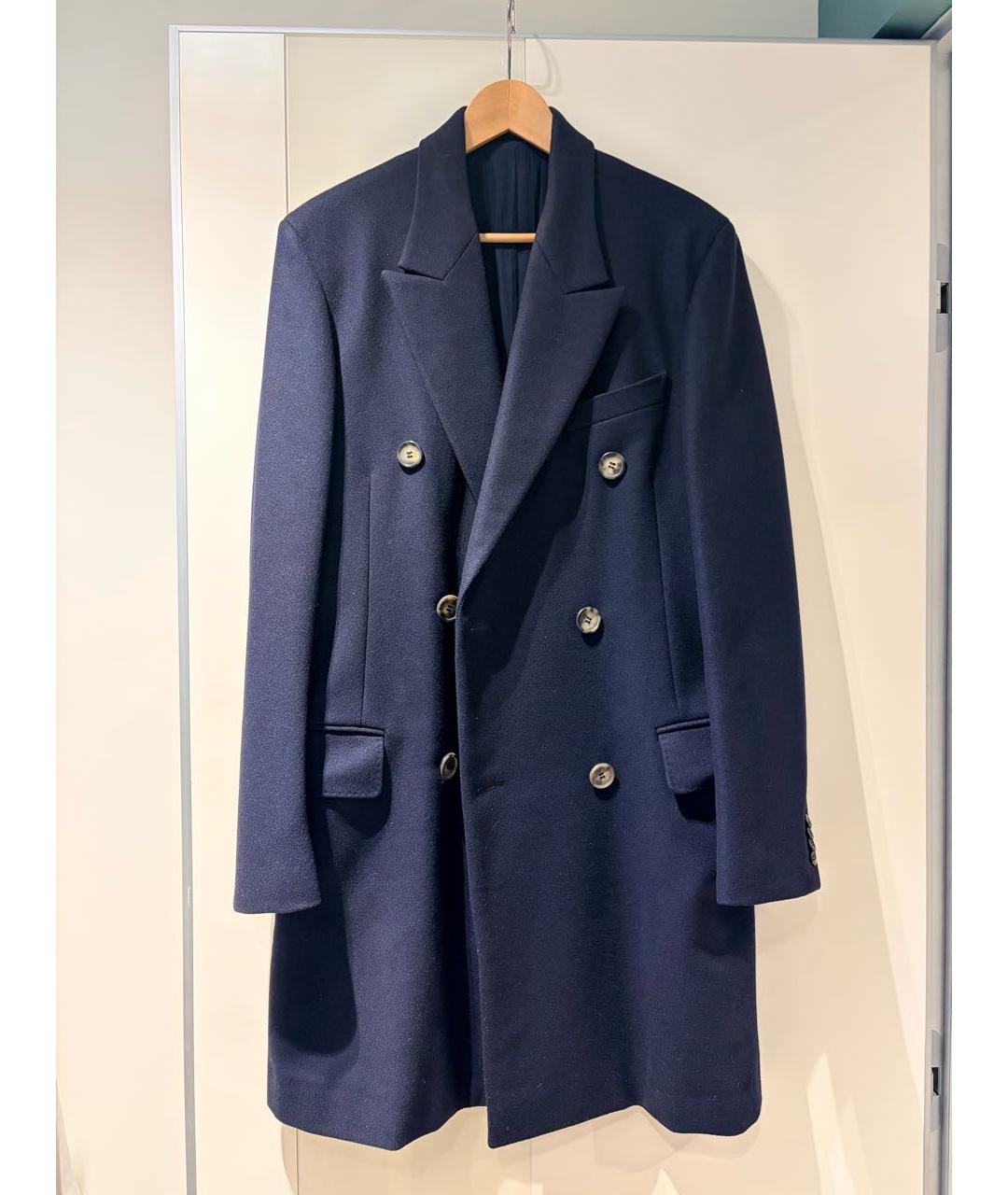 ALEXANDER MCQUEEN Темно-синее пальто, фото 4