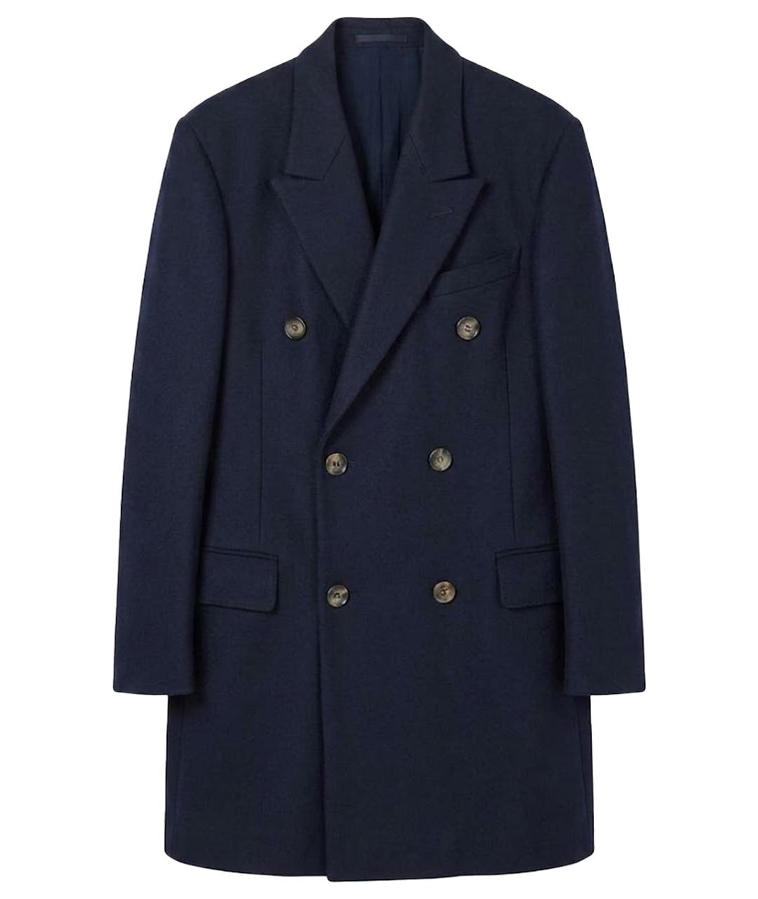 ALEXANDER MCQUEEN Темно-синее пальто, фото 1