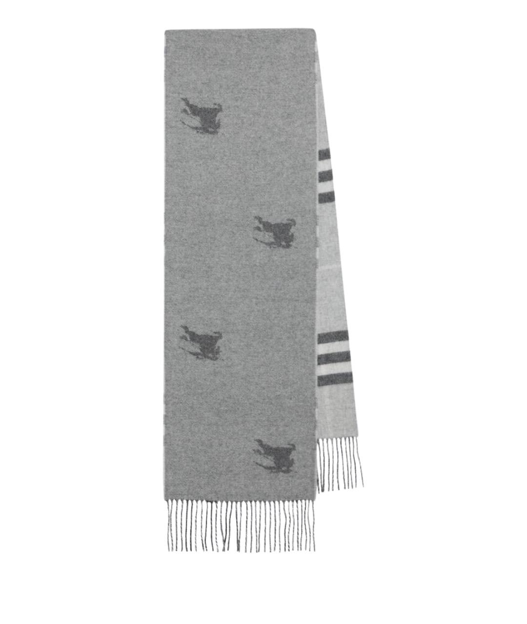 BURBERRY Серый кашемировый шарф, фото 1