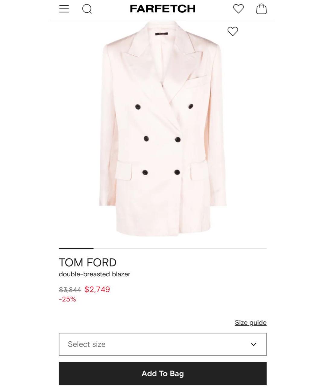 TOM FORD Розовый жакет/пиджак, фото 6