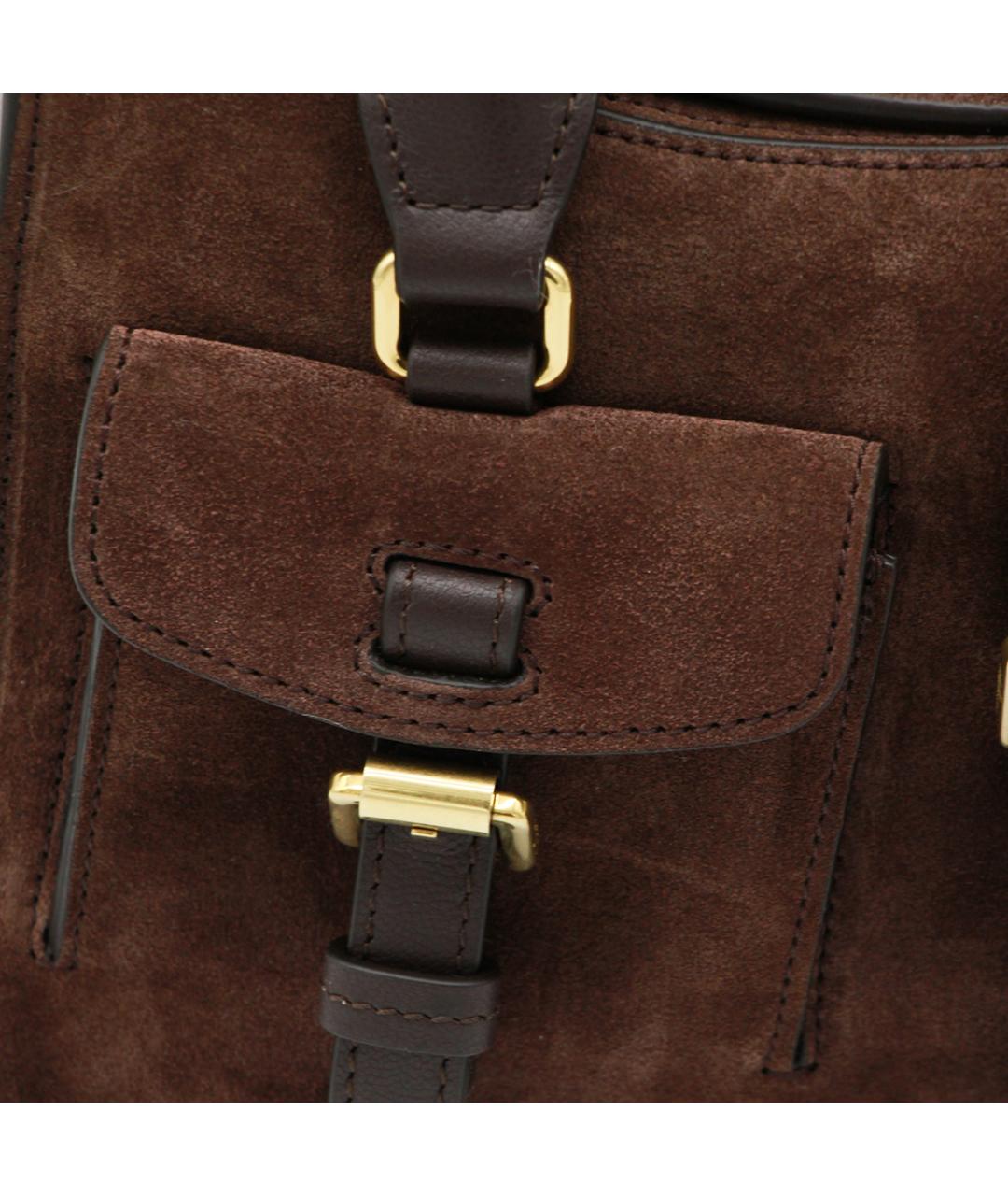 MULBERRY Коричневая замшевая сумка тоут, фото 4