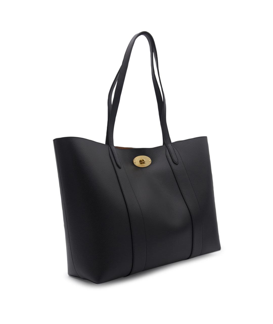 MULBERRY Черная кожаная сумка тоут, фото 2