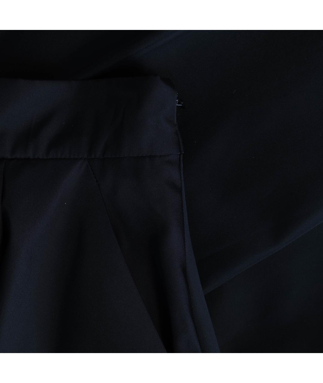 PRADA Черная полиамидовая юбка миди, фото 4