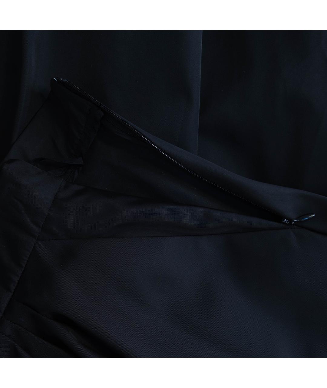 PRADA Черная полиамидовая юбка миди, фото 5