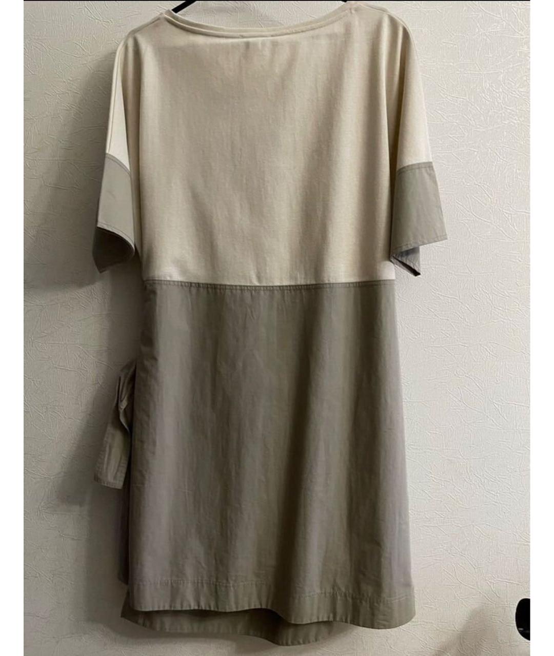COS Бежевое хлопковое повседневное платье, фото 2