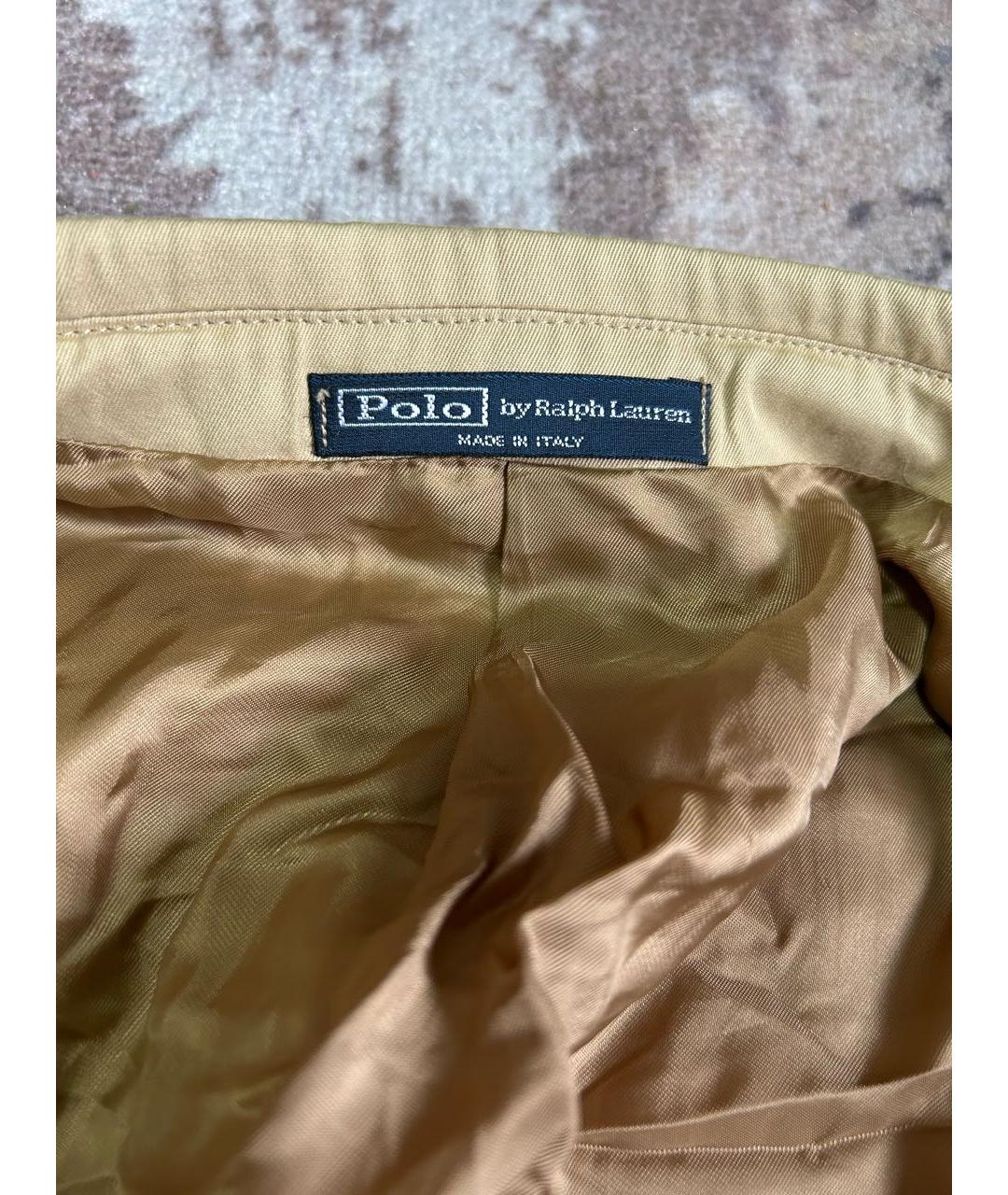 POLO RALPH LAUREN Бежевый хлопковый пиджак, фото 6