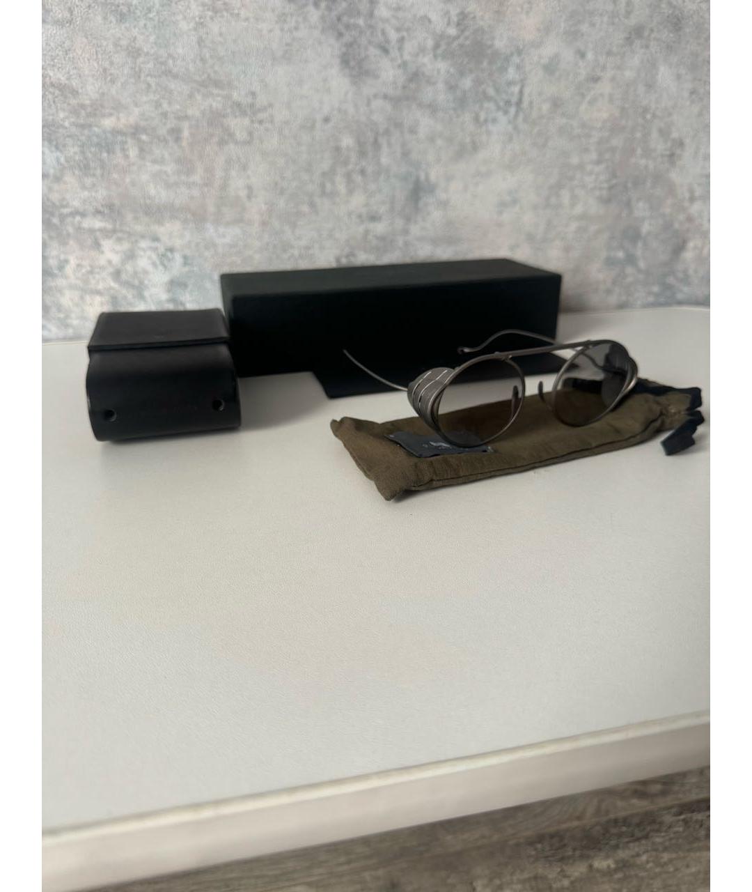 11 BY BORIS BIDJAN SABERI Серые металлические солнцезащитные очки, фото 3