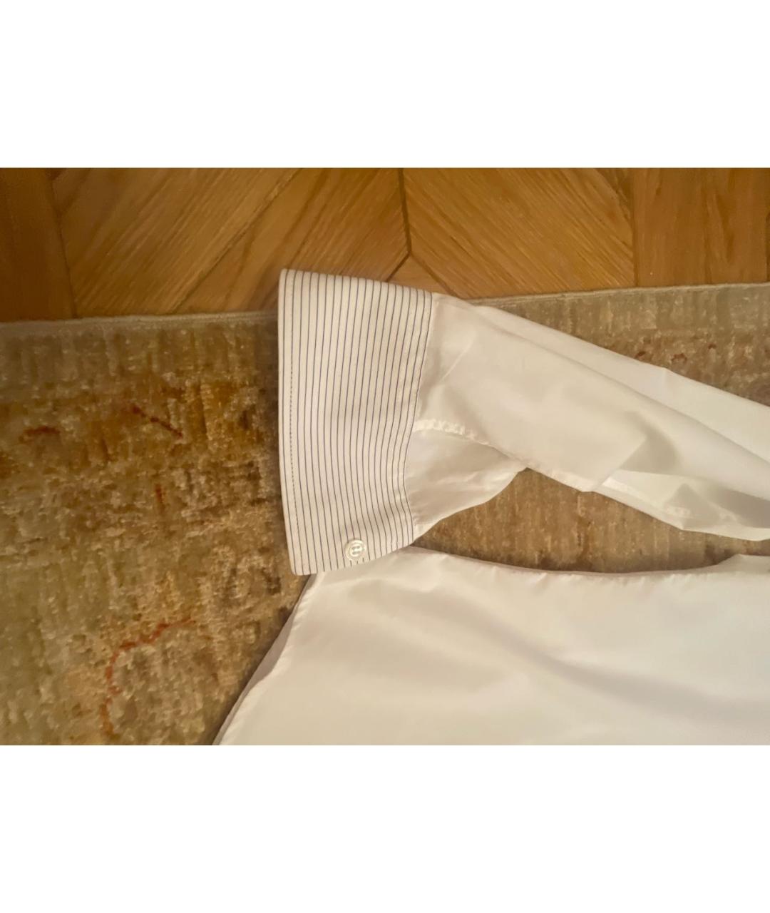 DOLCE&GABBANA Белая хлопковая классическая рубашка, фото 4