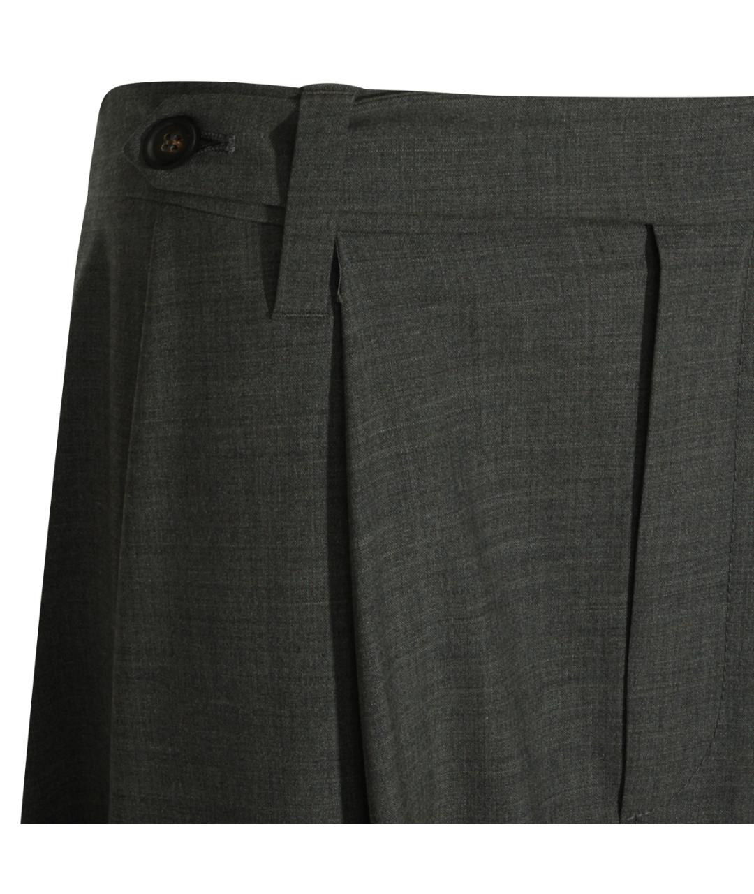 BRUNELLO CUCINELLI Серая шерстяная юбка миди, фото 3