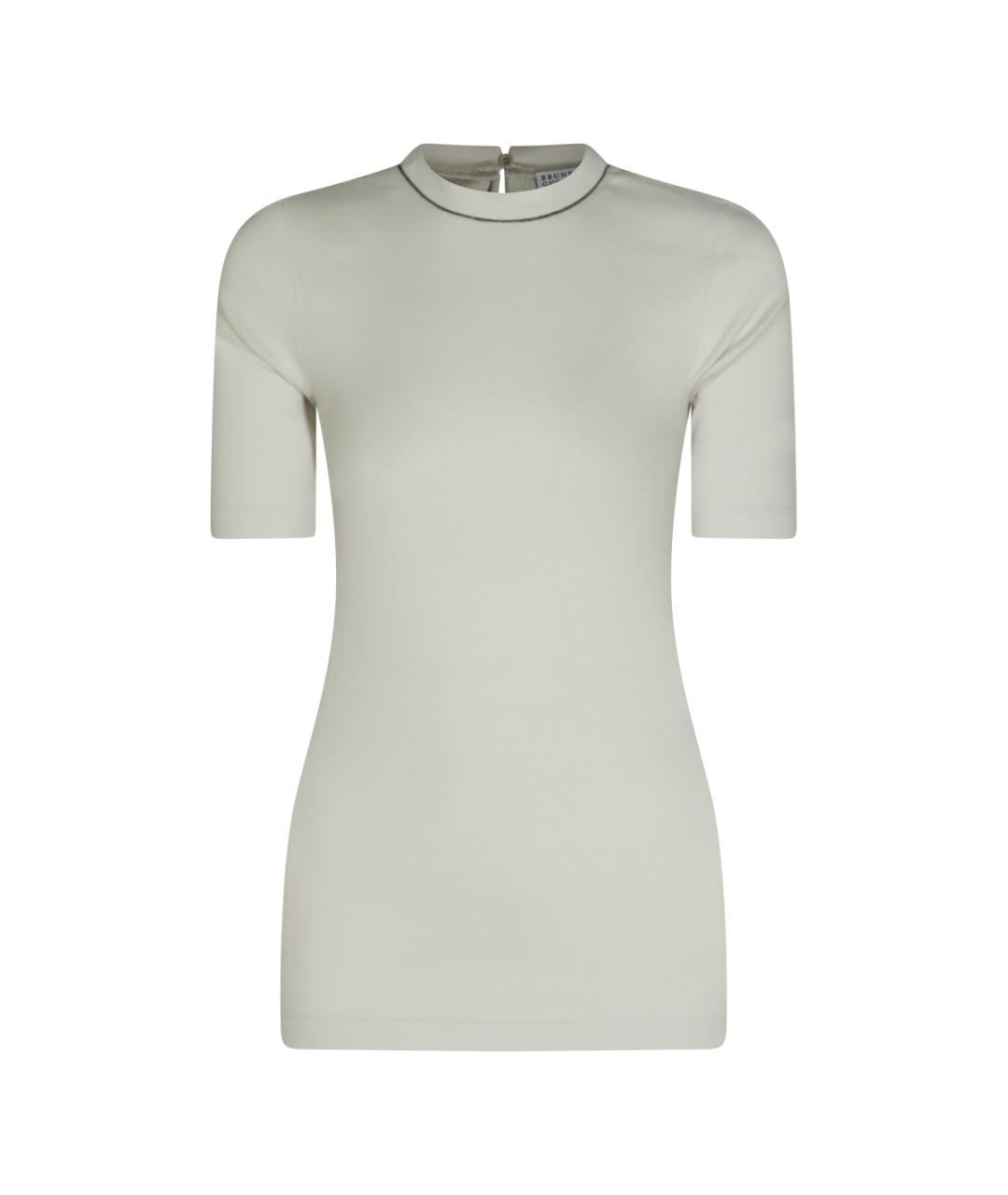 BRUNELLO CUCINELLI Белый хлопковый джемпер / свитер, фото 1