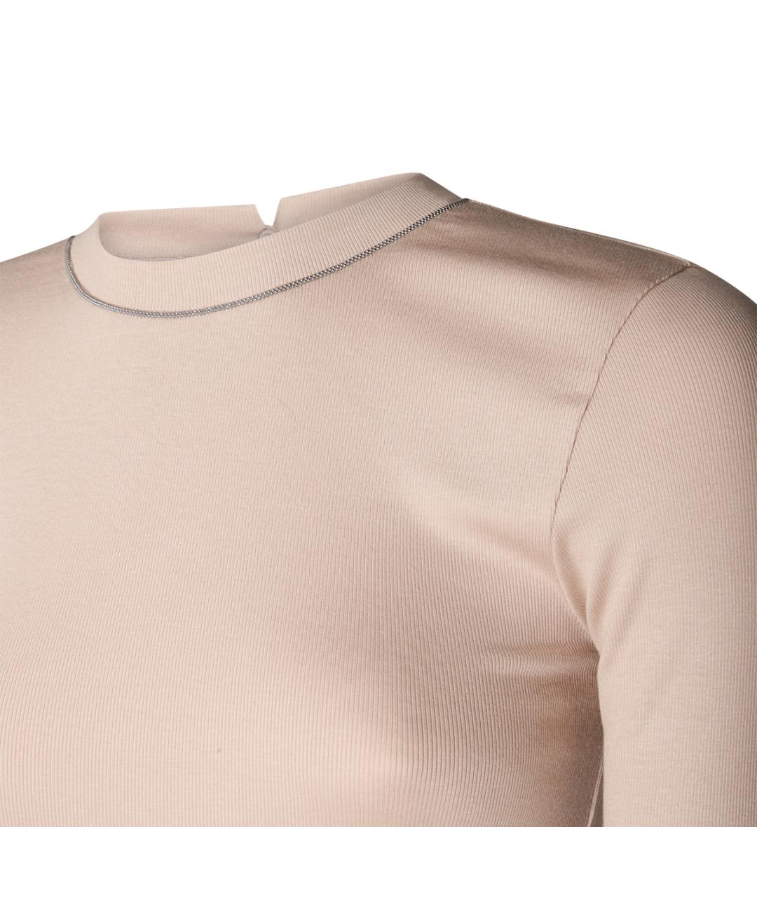 BRUNELLO CUCINELLI Розовый хлопковый джемпер / свитер, фото 3