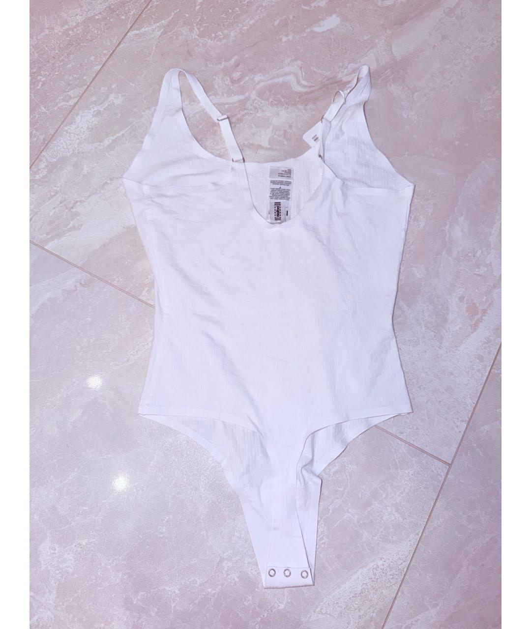 WOLFORD Белое хлопко-эластановое боди, фото 2
