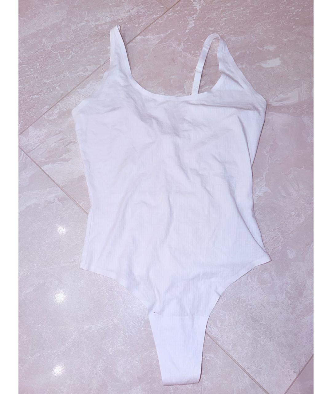 WOLFORD Белое хлопко-эластановое боди, фото 7