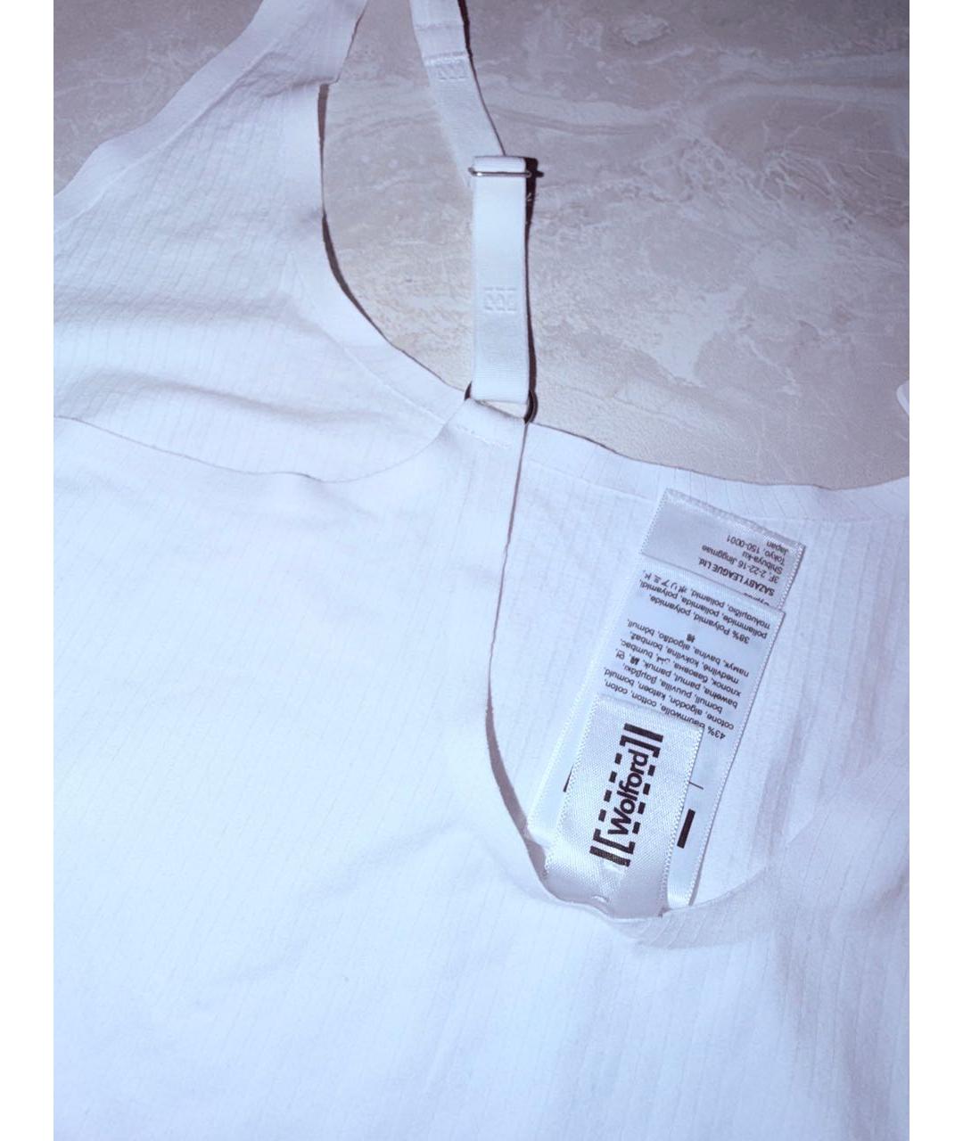 WOLFORD Белое хлопко-эластановое боди, фото 3