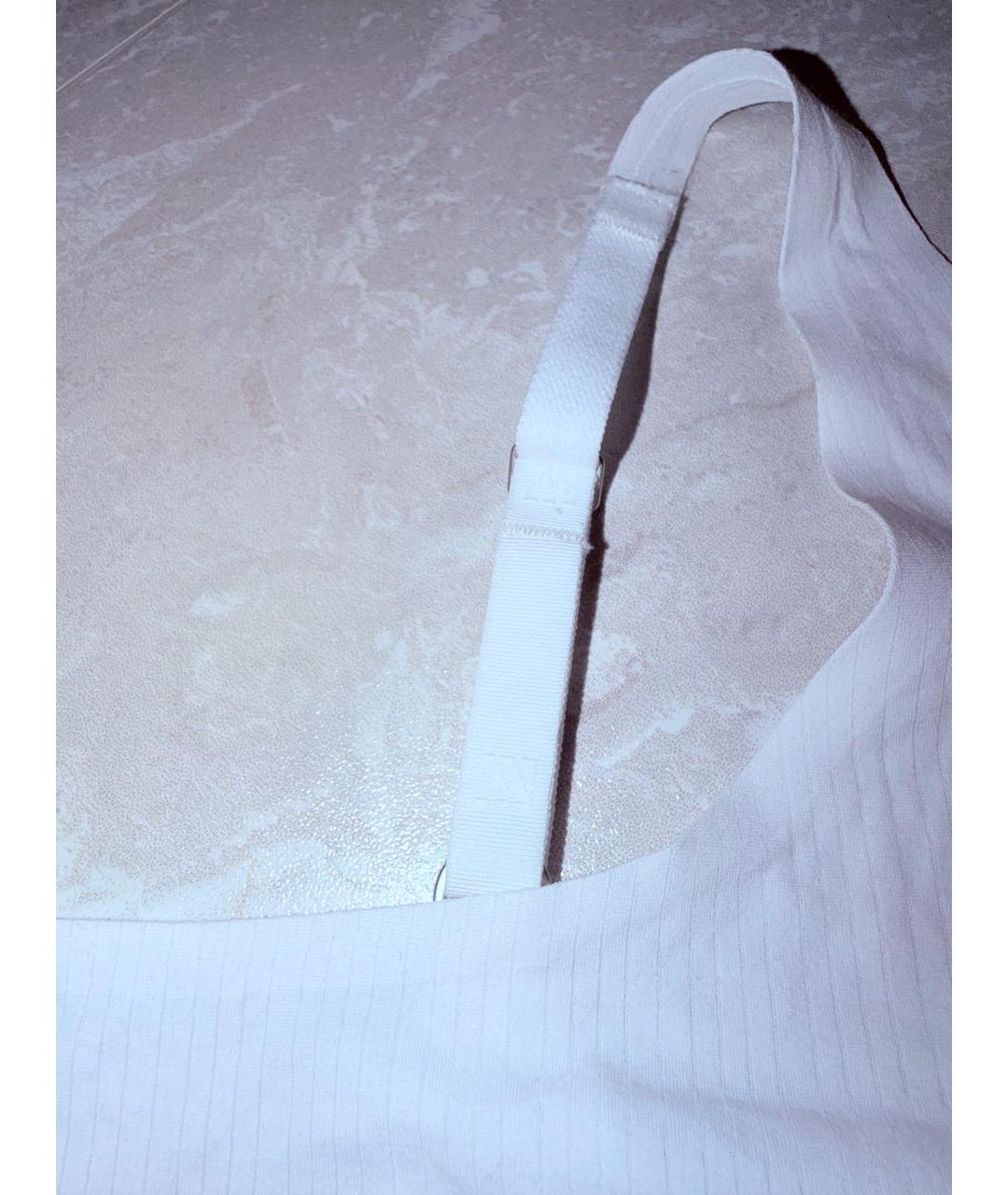 WOLFORD Белое хлопко-эластановое боди, фото 6