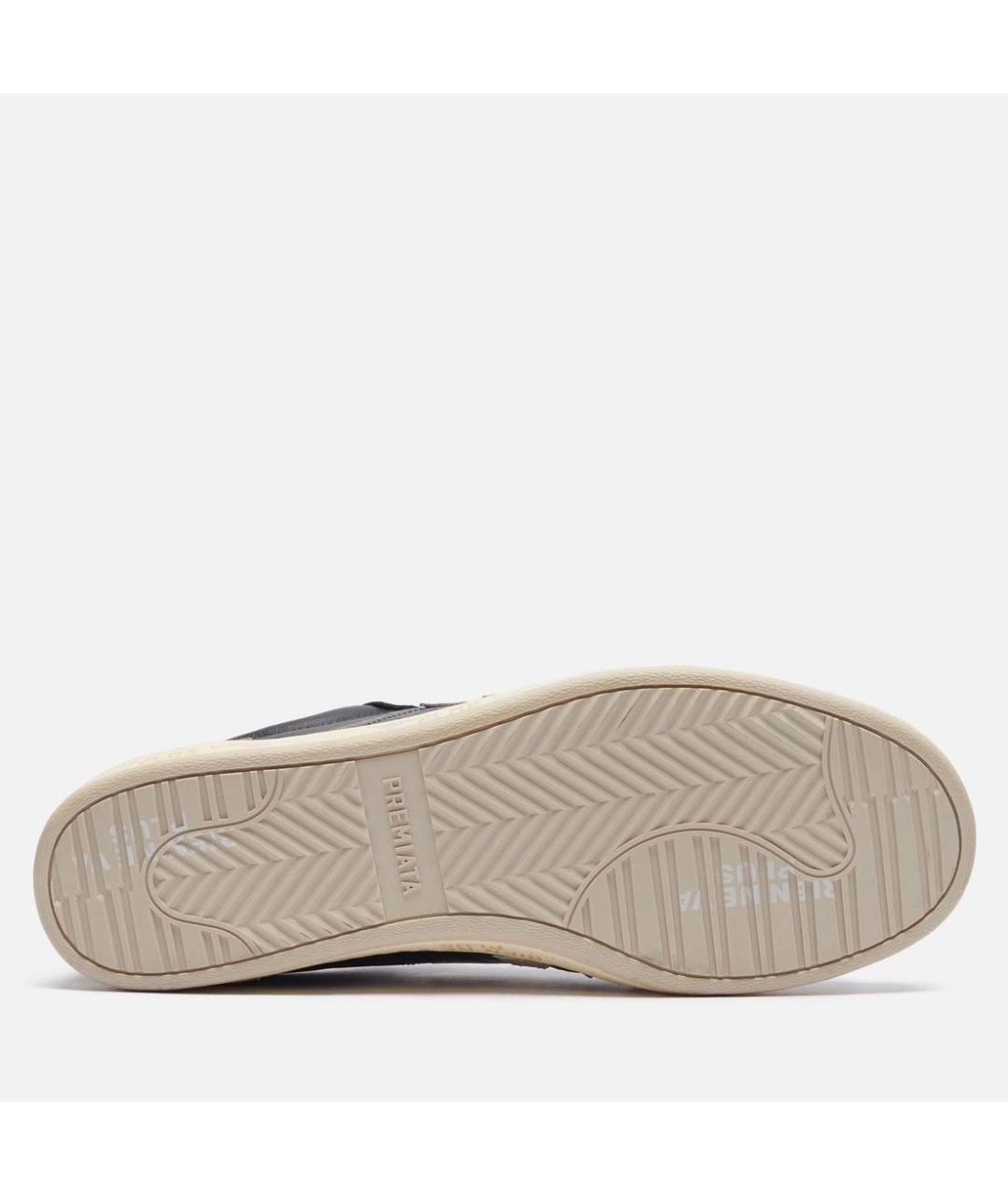 PREMIATA Черные кожаные низкие кроссовки / кеды, фото 6