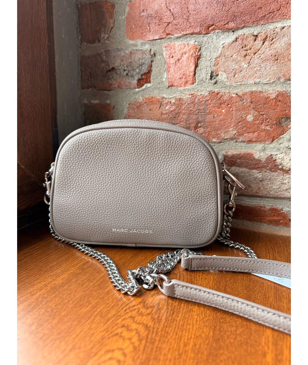 MARC JACOBS Серая кожаная сумка через плечо, фото 3