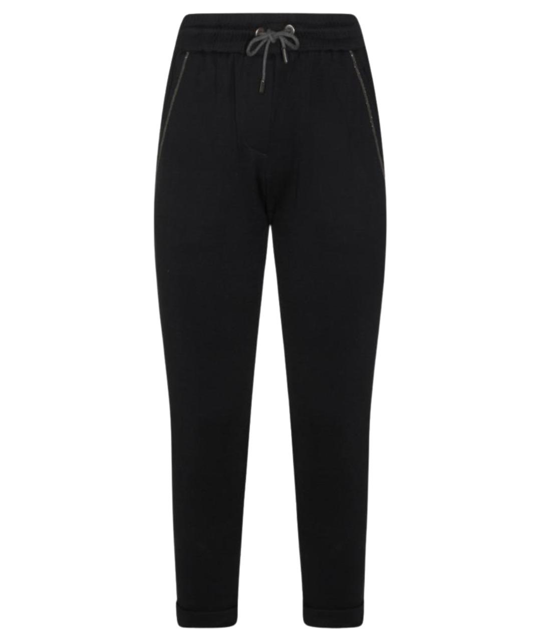 BRUNELLO CUCINELLI Темно-синие хлопковые спортивные брюки и шорты, фото 1