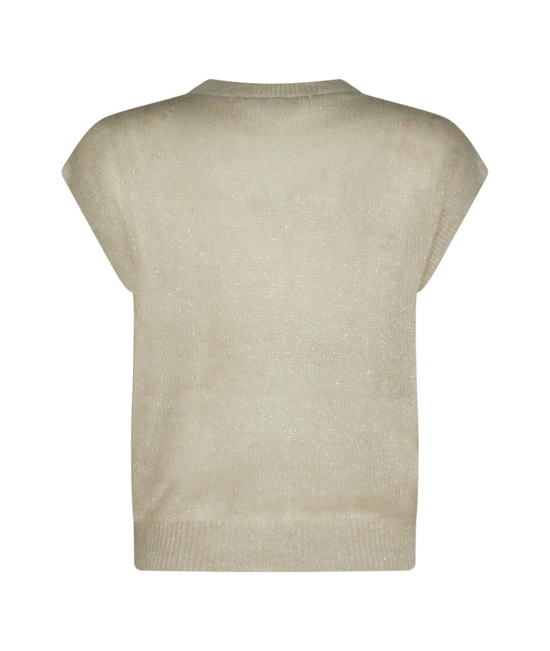 BRUNELLO CUCINELLI Бежевая шерстяная жилетка, фото 2