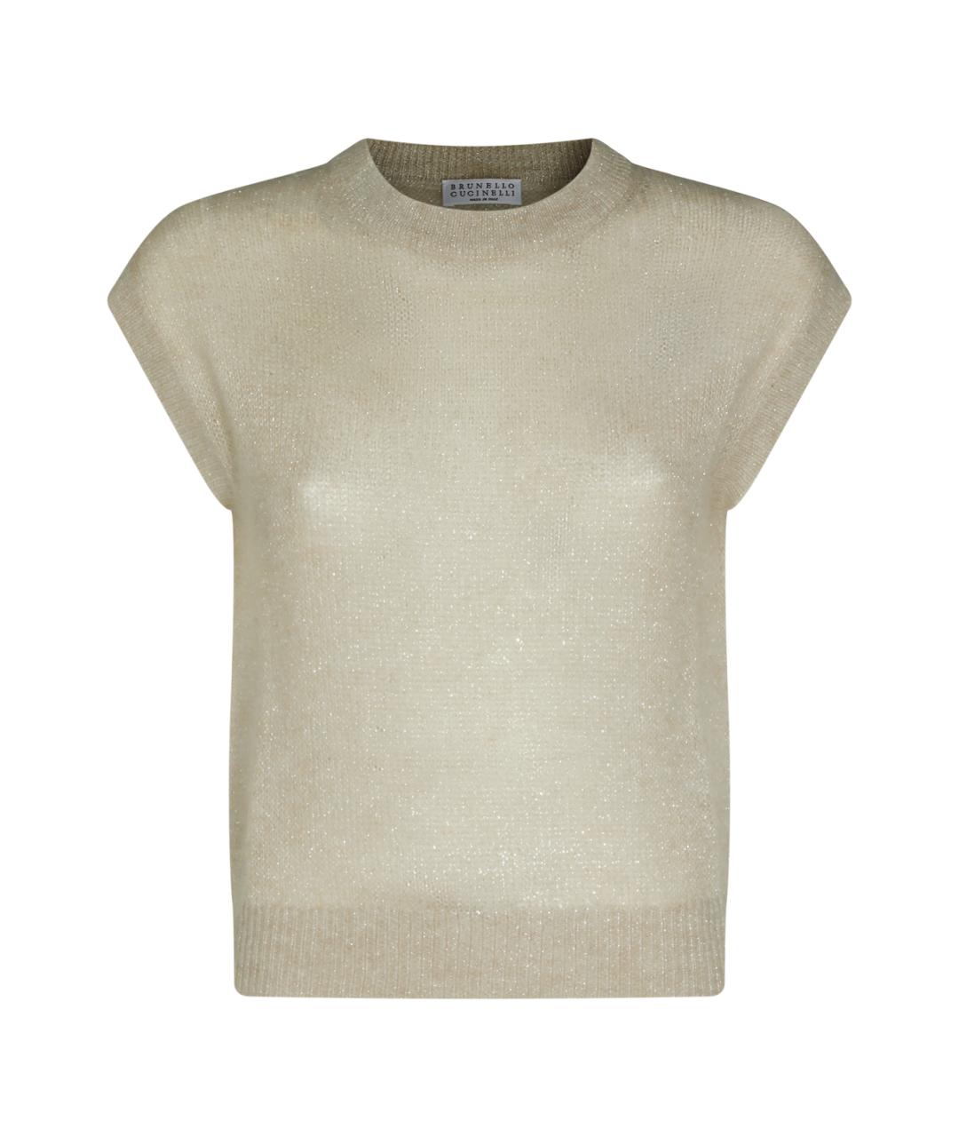 BRUNELLO CUCINELLI Бежевая шерстяная жилетка, фото 1