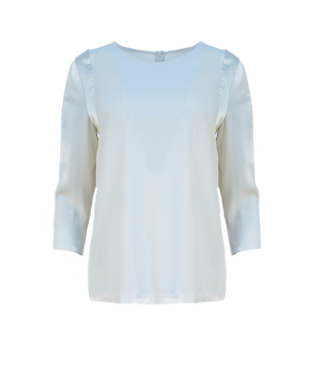 BRUNELLO CUCINELLI Белая шелковая блузы, фото 1