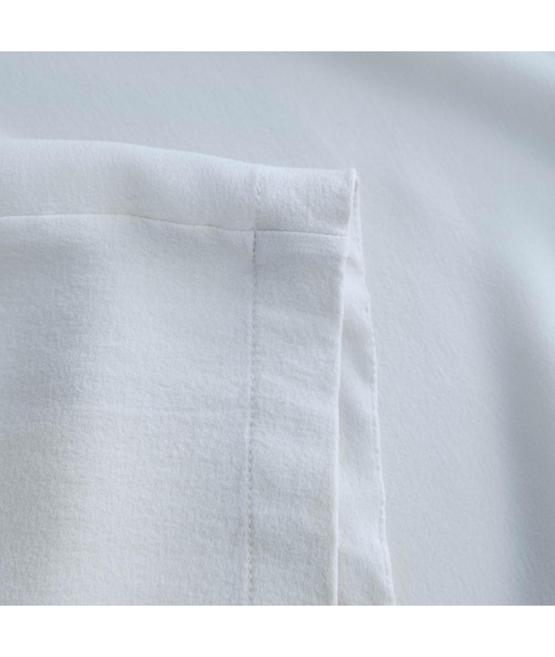 BRUNELLO CUCINELLI Белая шелковая блузы, фото 4