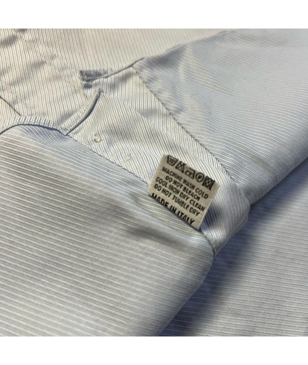 CANALI Голубая хлопковая классическая рубашка, фото 6