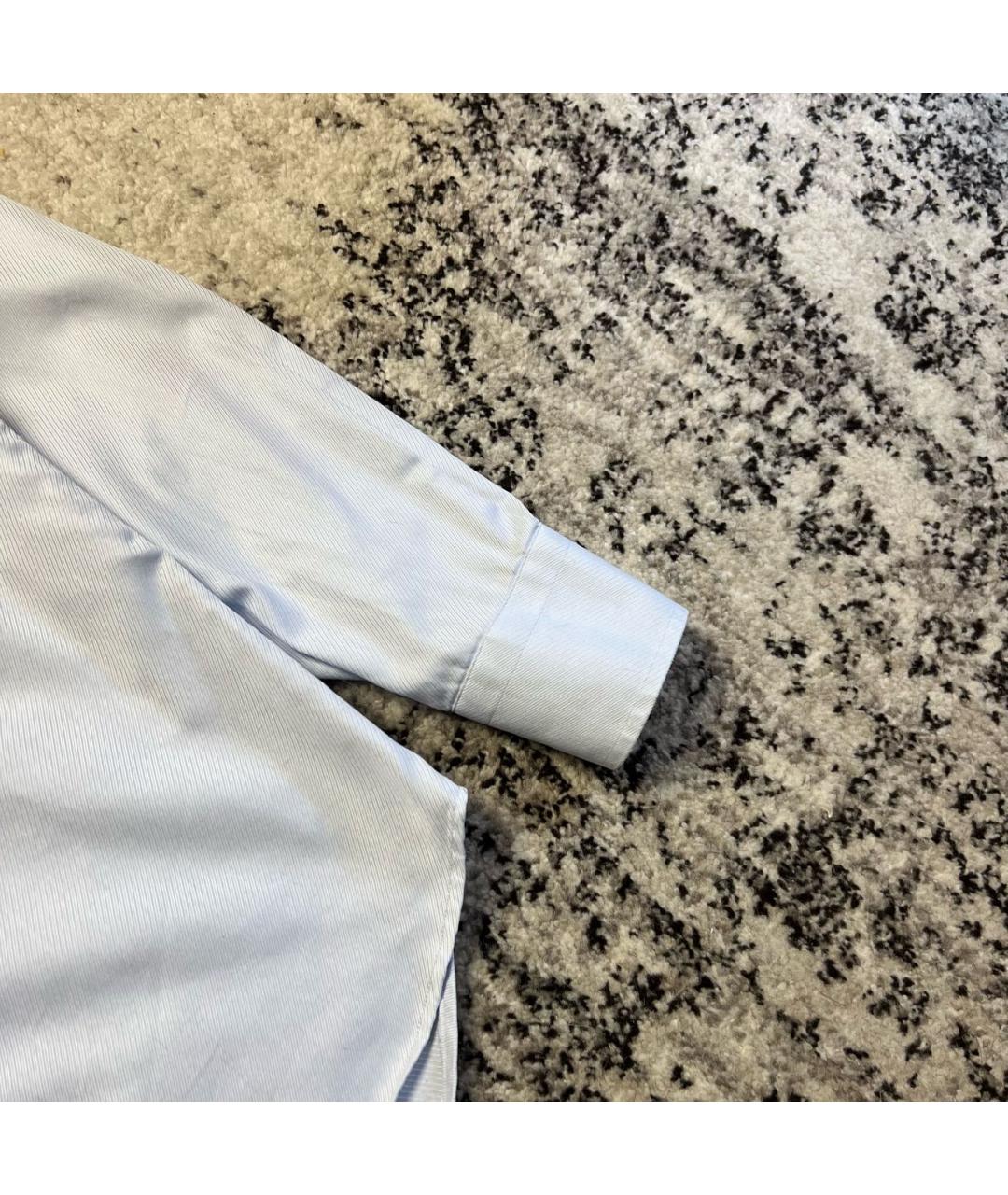 CANALI Голубая хлопковая классическая рубашка, фото 3