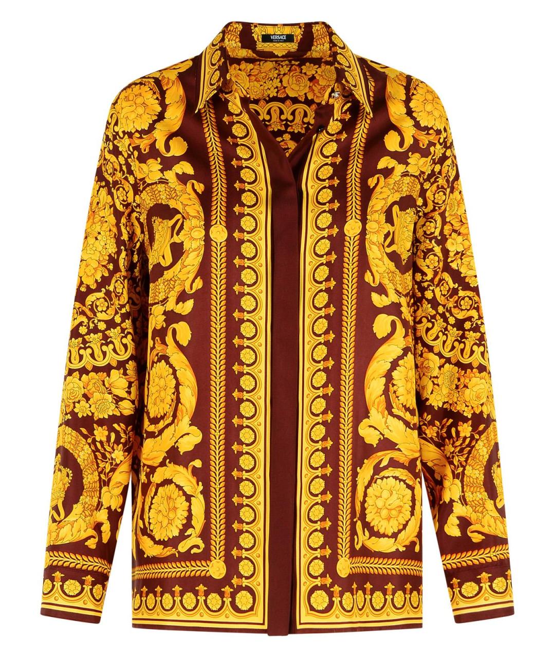 VERSACE Мульти шелковая рубашка, фото 1