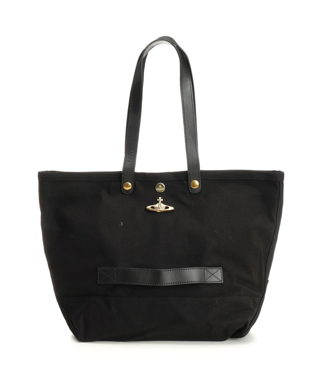 VIVIENNE WESTWOOD Черная тканевая сумка тоут, фото 1