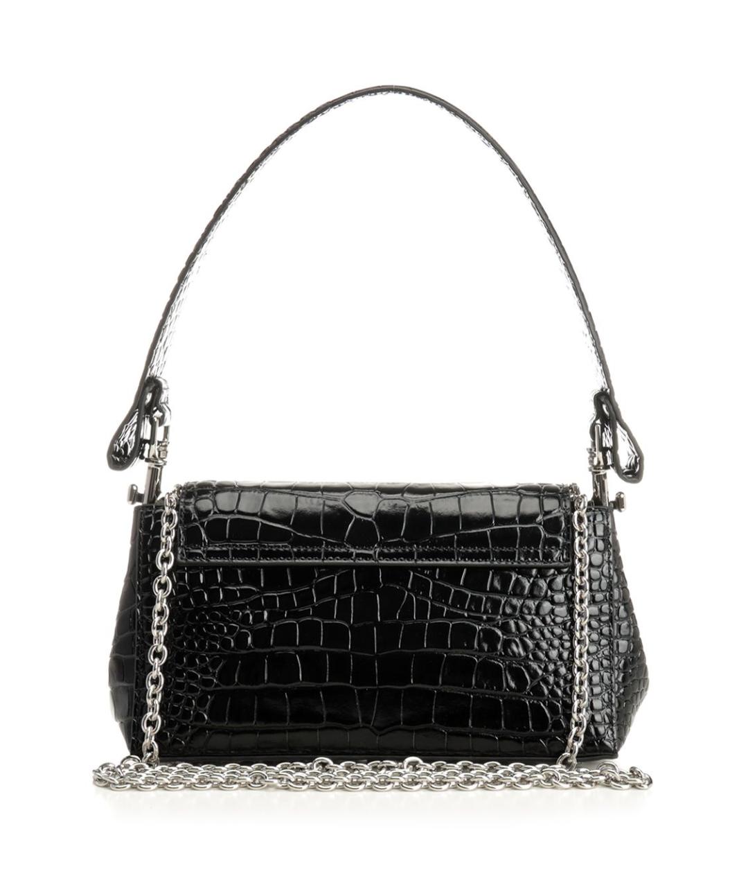 VIVIENNE WESTWOOD Черная кожаная сумка через плечо, фото 3