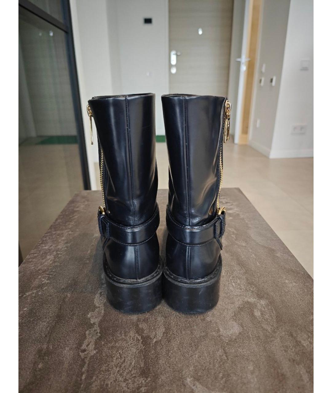 LOUIS VUITTON Черные кожаные ботильоны, фото 4