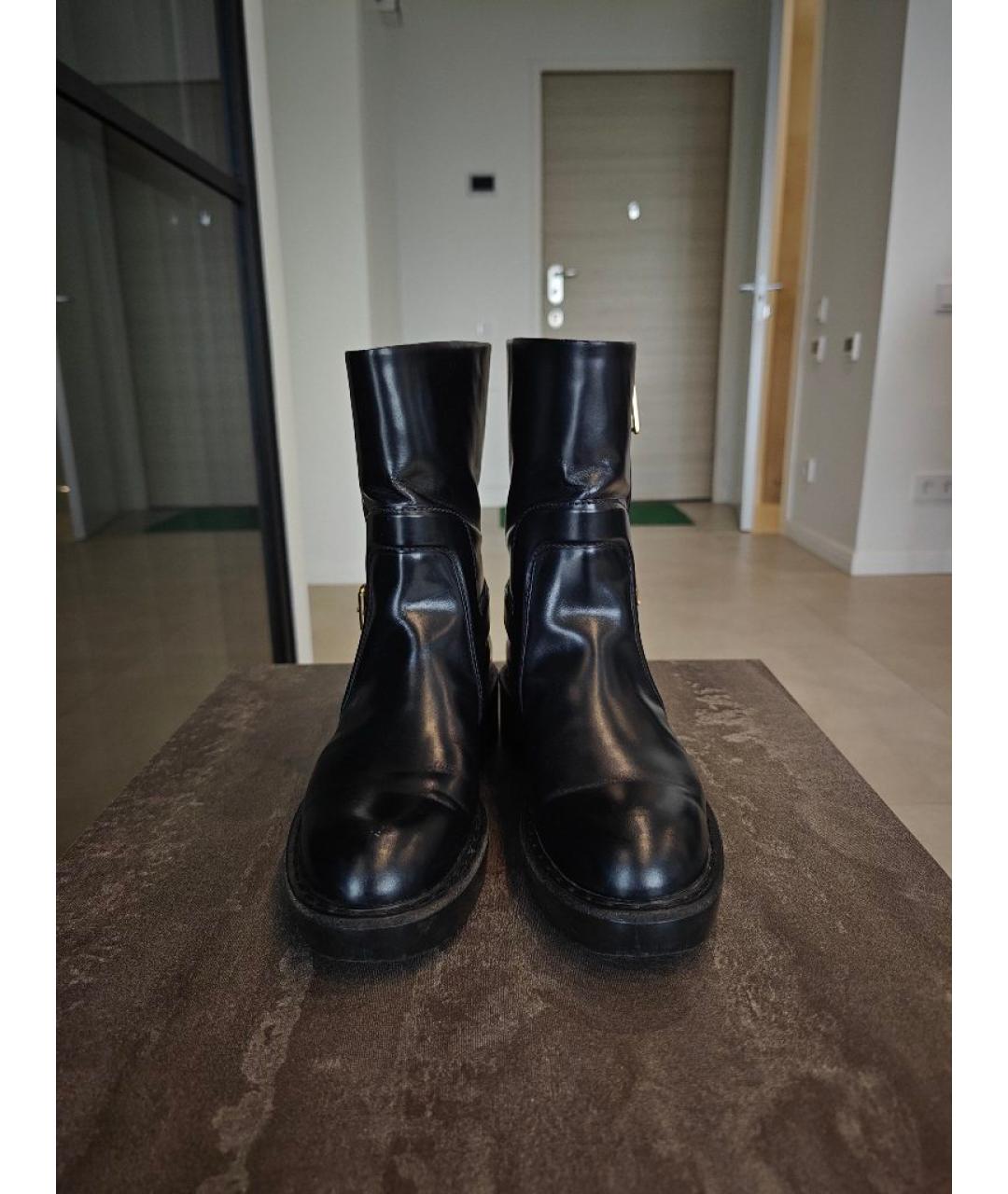 LOUIS VUITTON Черные кожаные ботильоны, фото 2