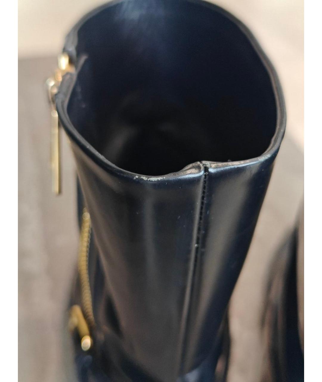 LOUIS VUITTON Черные кожаные ботильоны, фото 6