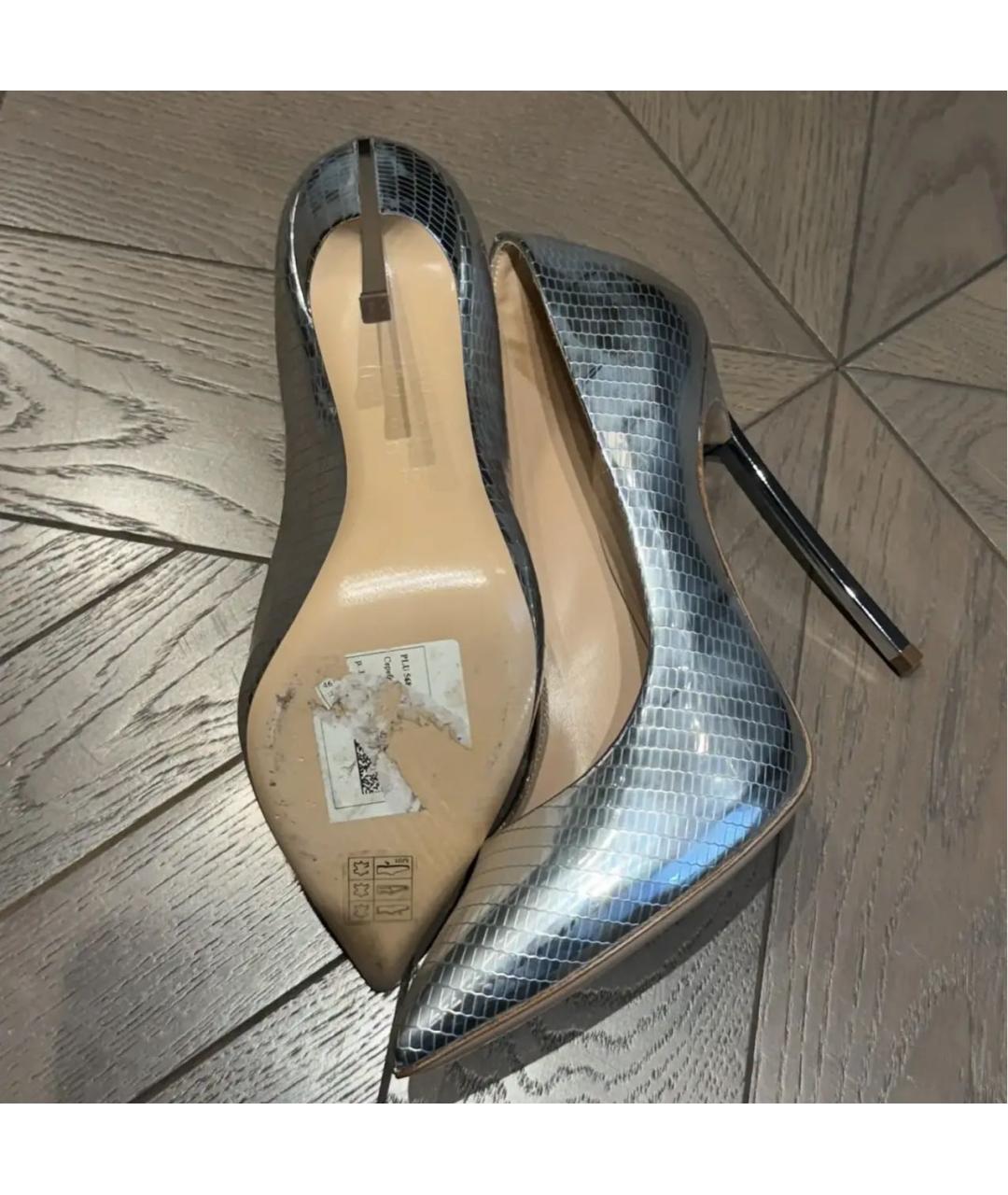 CASADEI Серебряные кожаные туфли, фото 3