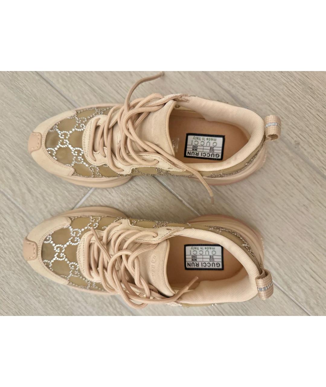 GUCCI Бежевые кроссовки, фото 3