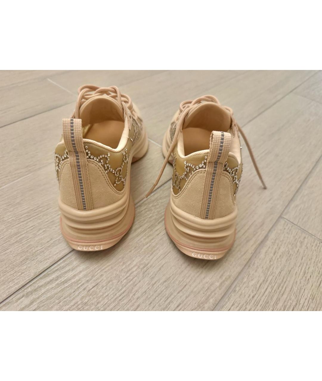 GUCCI Бежевые кроссовки, фото 4